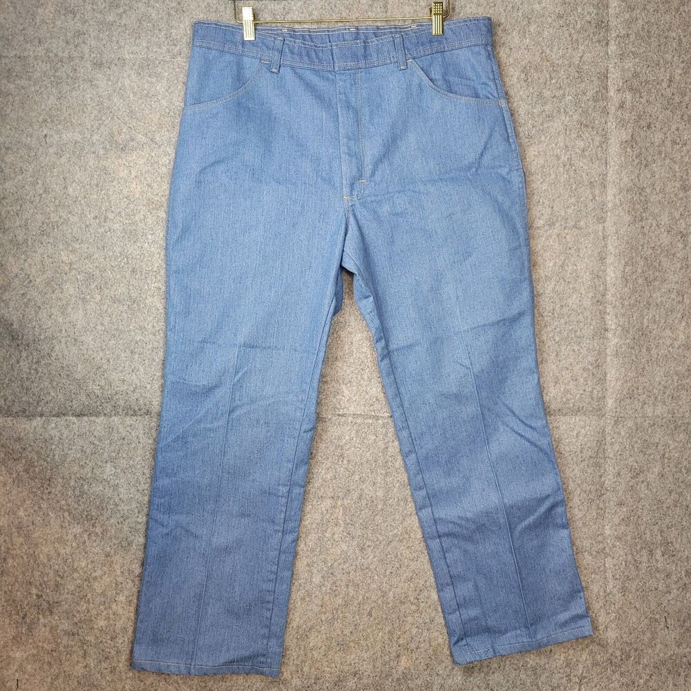 Vintage Wrangler Jeans Mens 38x29 Denim Regular Fit Straight Blue Mid Retro